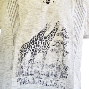 Handmade cotton shirt (Giraffe)
