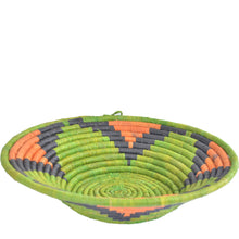 Load image into Gallery viewer, Hand-woven African Basket/Wall art -LARGE-Green Black