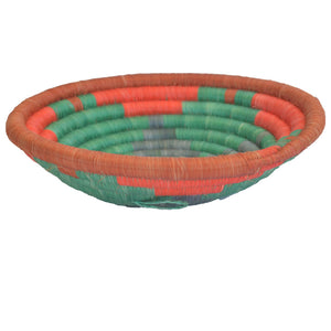 Hand-woven African Basket/Wall art -MEDIUM- RedBlue