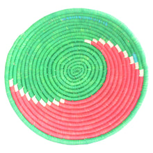 Load image into Gallery viewer, Hand-woven African Basket/Wall art -LARGE-Green Red