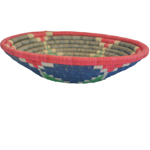 Hand-woven African Basket/Wall art -30CM- GreenStar