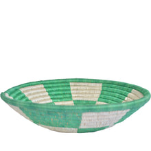Load image into Gallery viewer, Hand-woven African Basket/Wall art -30CM- Green White