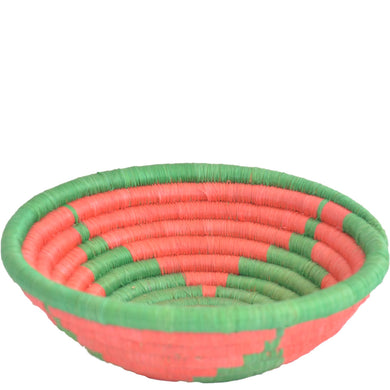 Hand-woven African Basket/Wall art -MEDIUM- Green Star