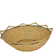 Load image into Gallery viewer, Maasai Bead basket, Large (Light Brown and Black)