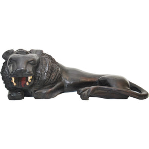 Resting Lion carving
