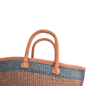 African large Market bag-Beach bag-woven bag, tote bag (Black, Natural and Brown)
