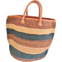 Load image into Gallery viewer, African large Market bag-Beach bag-woven bag, tote bag (Black, Natural and Brown)