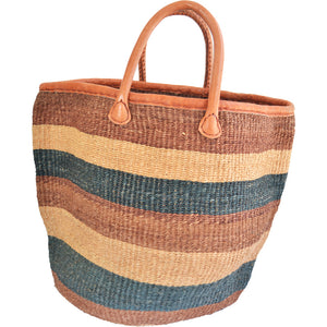 African large Market bag-Beach bag-woven bag, tote bag (Black, Natural and Brown)