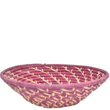 Load image into Gallery viewer, Hand-woven Fairtrade Basket/Wall art-LARGE-Maroon Natural Spiral