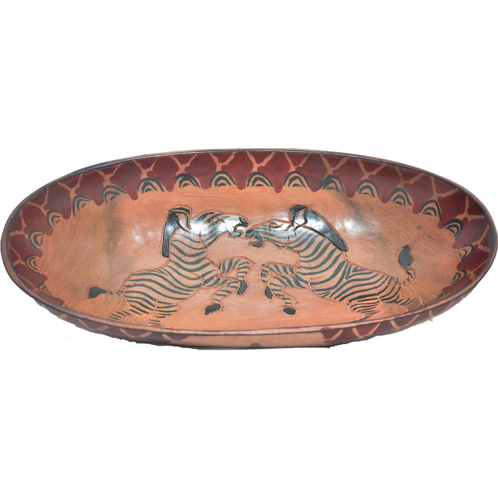 【超特価sale開催】  Rosewood Medium oval Craft Zambezi – (Zebra) bowl 食器