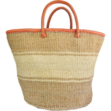 Load image into Gallery viewer, African Extra large Market bag-Beach bag-woven bag, tote bag (Natural and light Brown)