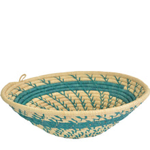 Load image into Gallery viewer, Hand-woven African Basket/Wall art-LARGE-Natural with Green