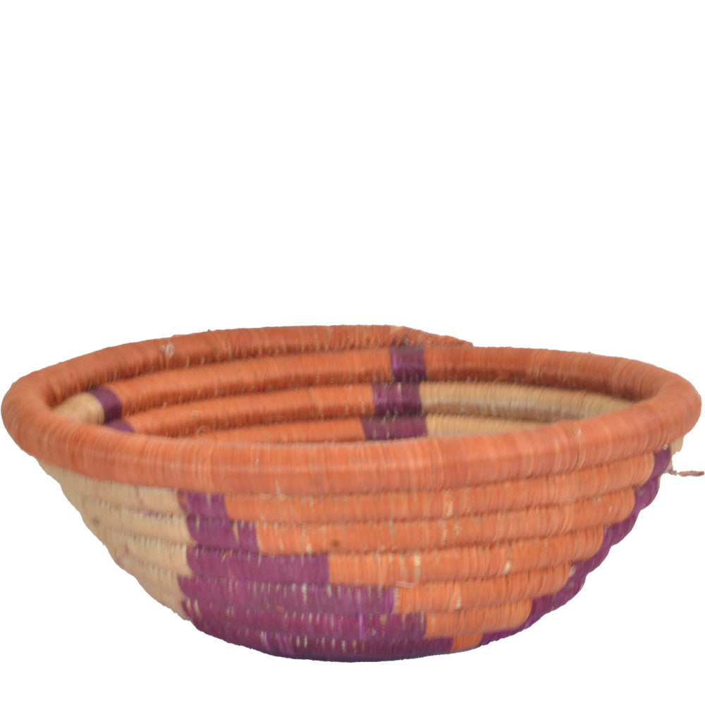 Hand-woven African Basket/Wall art -MEDIUM-Orange Brown