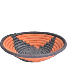 Load image into Gallery viewer, woven African Basket/Wall art -MEDIUM- Orange Grey