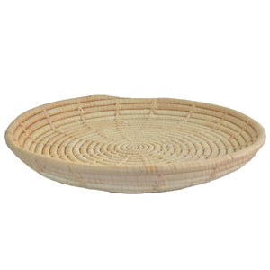 Super Rare Hand-woven African Flat Basket/Wall art -38CM- Natural Colour