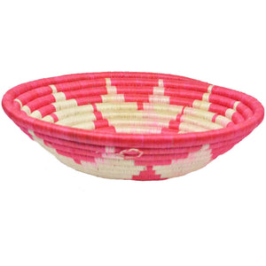 Pink and white fruit basket