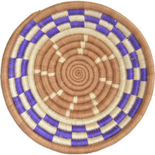 Load image into Gallery viewer, Hand-woven Fairtrade Basket/Wall art-MEDIUM-Purple Gold White