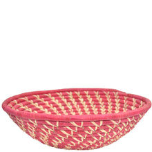 Load image into Gallery viewer, Hand-woven Fairtrade Basket/Wall art-LARGE-Red Natural spiral
