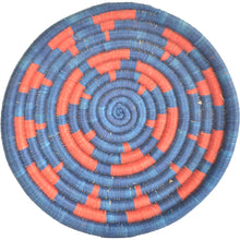 Load image into Gallery viewer, Hand-woven African Basket/Wall art -MEDIUM- Red Blue