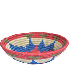 Load image into Gallery viewer, Hand-woven African Basket/Wall art -LARGE-White Red Blue