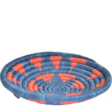 Load image into Gallery viewer, Hand-woven African Basket/Wall art -MEDIUM- Red Blue