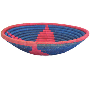 Hand-woven African Basket/Wall art -30CM- RedStar