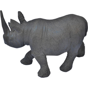 Unique Hand carved Large-Rhino statue-Hard Wood-Fairtrade-Zimbabwe