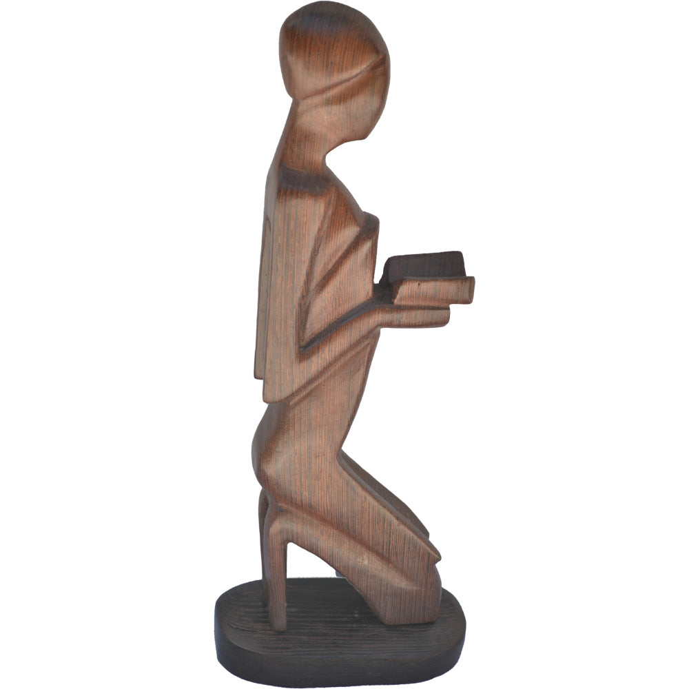 Hand carved Abstract statue-Rosewood-Natural-Fairtrade-Mozambique-32CM