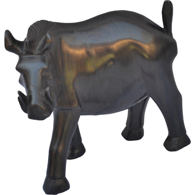 VERY Rare Ebony wood Warthog carving-Fairtrade-Kenya-25CM