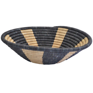 Hand-woven African Basket/Wall art -30CM- BlackBeige