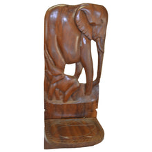 Load image into Gallery viewer, Wooden Hand curved African Chair, Star gazing chair- Elephant curving- Medium Size