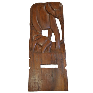 Wooden Hand curved African Chair, Star gazing chair- Elephant curving- Medium Size