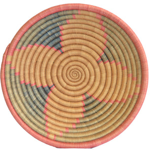 Hand-woven African Basket/Wall art -30CM- Faded