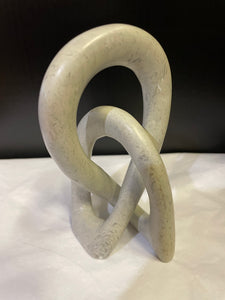 Love Knot soapstone sculpture (Beige)