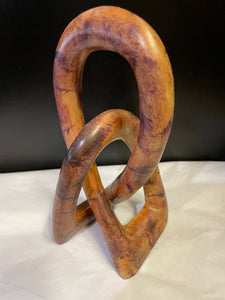 Love Knot soapstone sculpture (Brown)