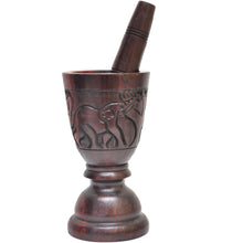 Load image into Gallery viewer, Ebony wood  Mortar and pestle